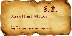 Birnstingl Milica névjegykártya